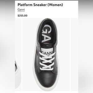 Ganni black platform sneakers